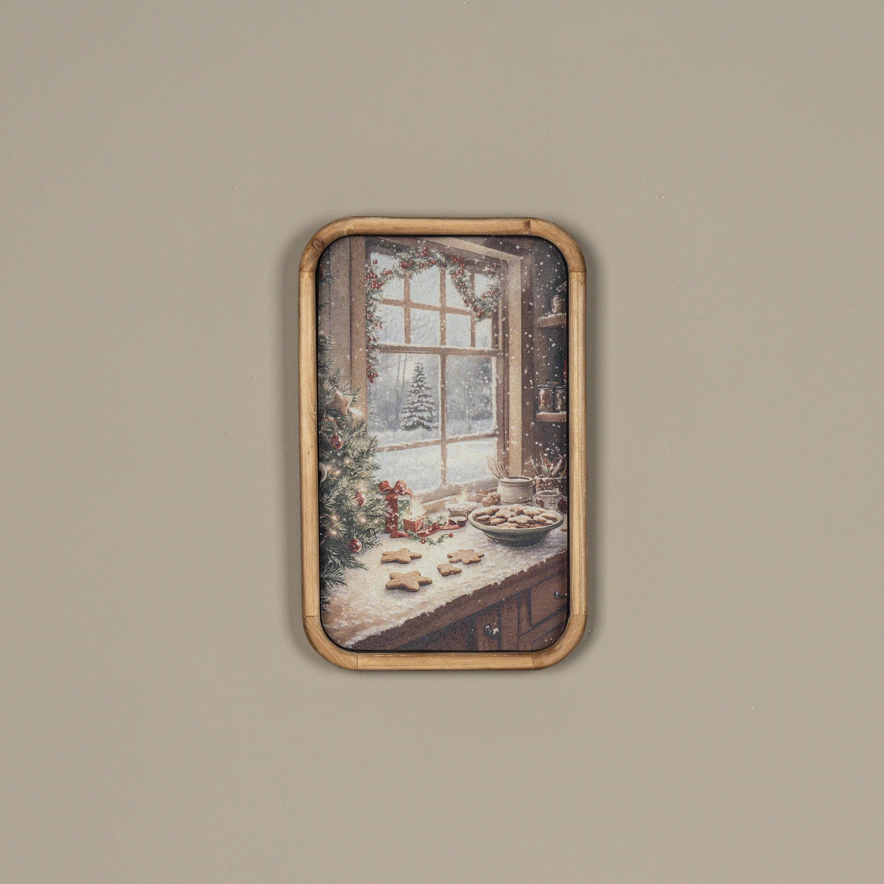 14" CHRISTMAS KITCHEN FRAMED PRINT