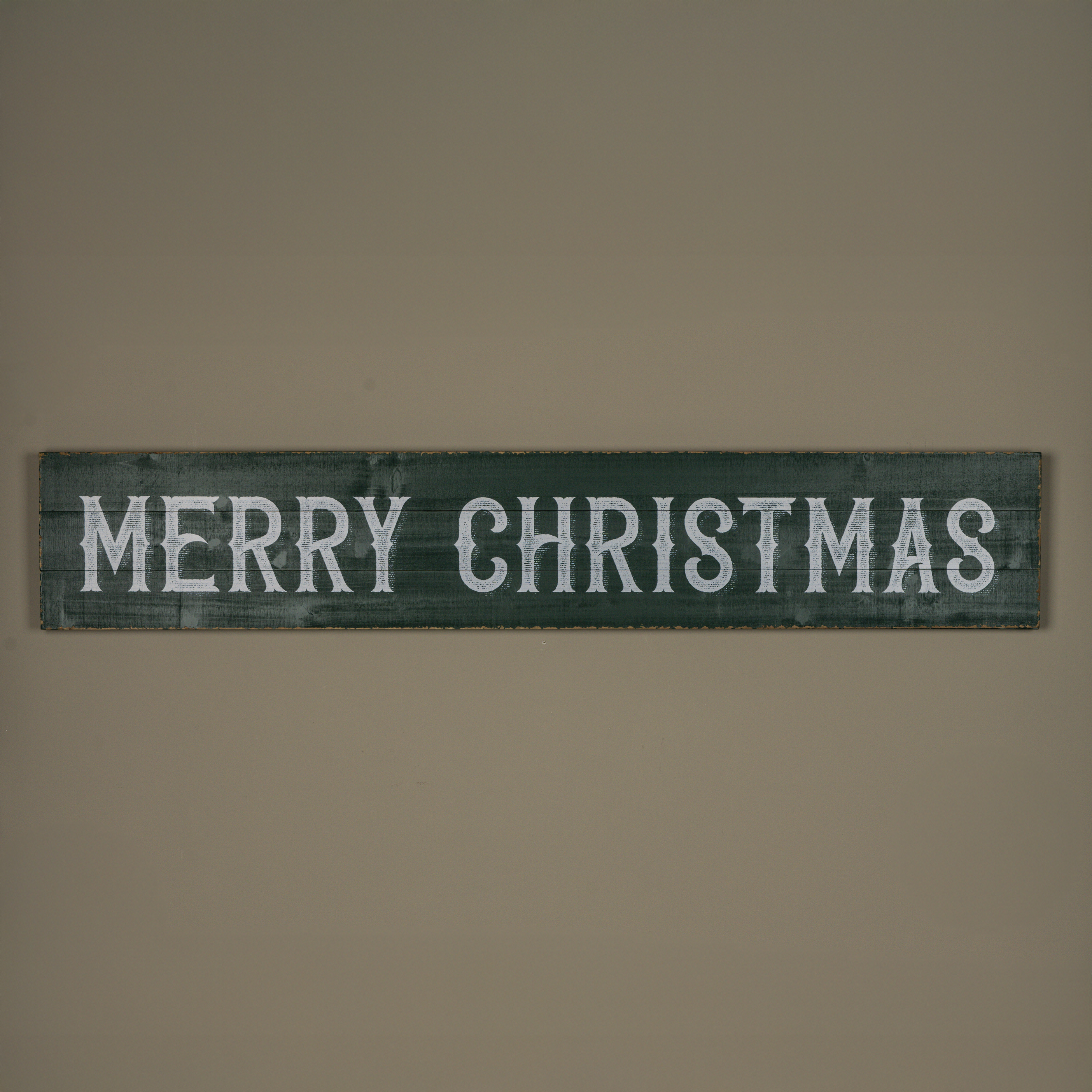 63.5" HORIZONTAL GREEN MERRY CHRISTMAS SIGN