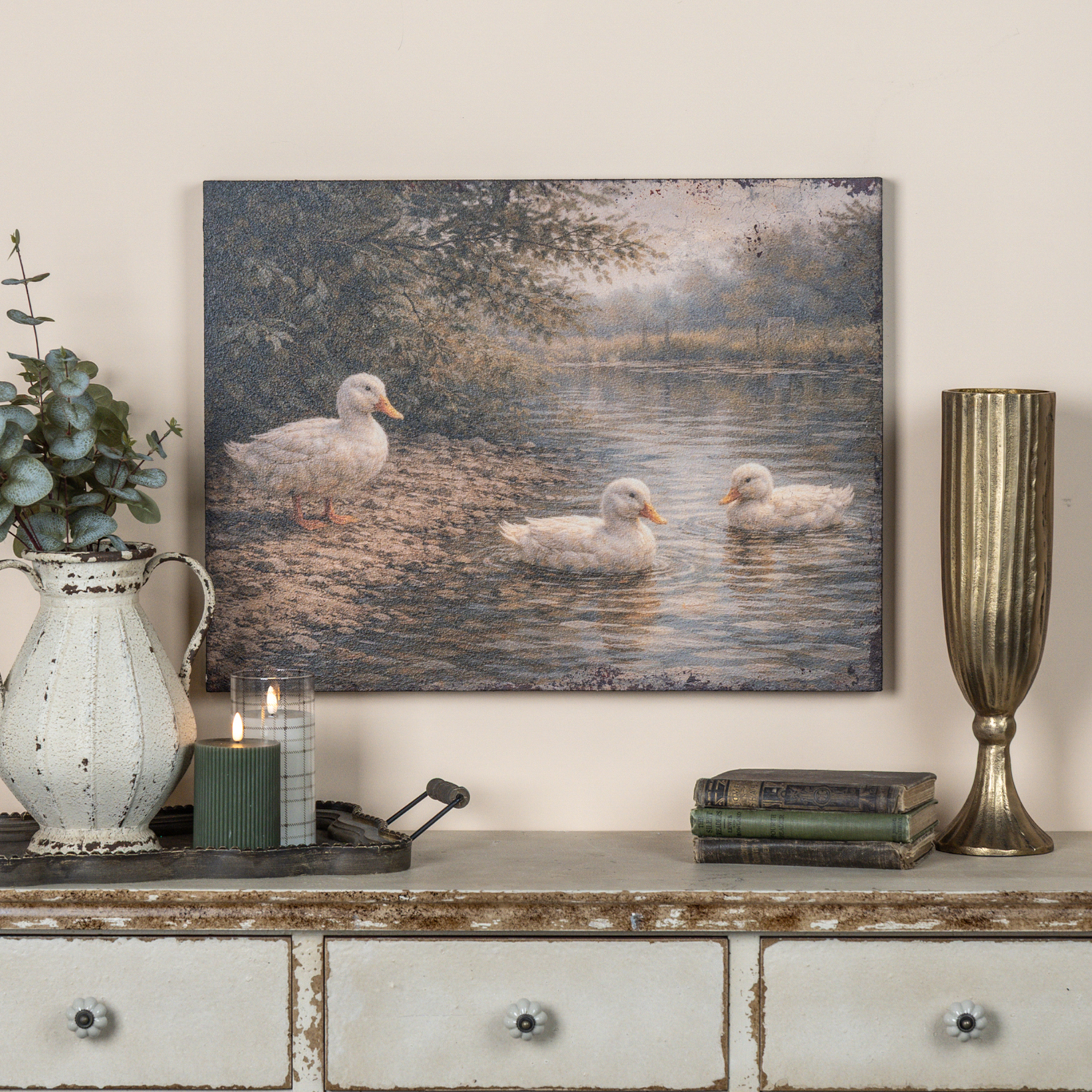 24" WADING DUCKS PRINT