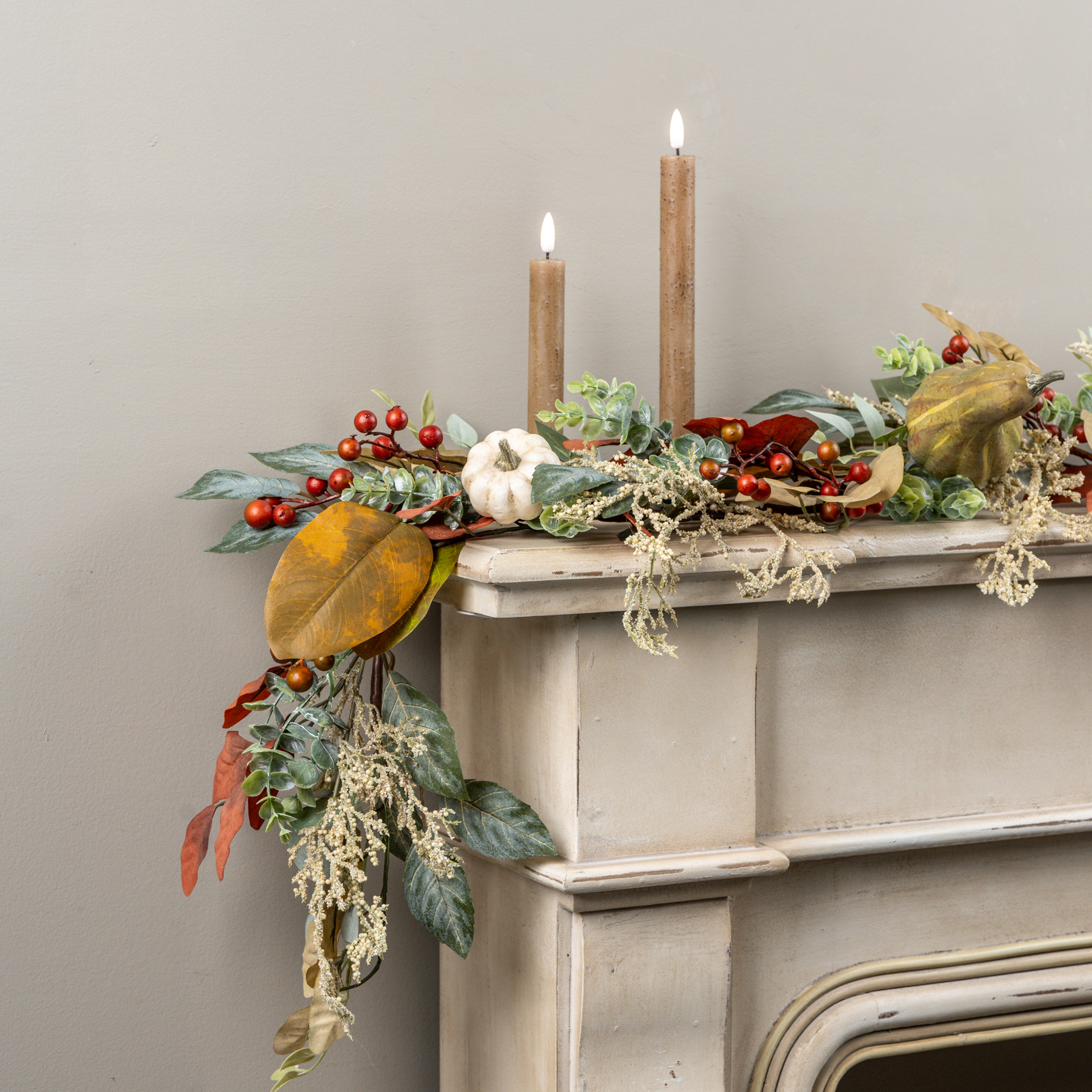 6' PUMPKIN, EUCALYPTUS & BERRIES GARLAND