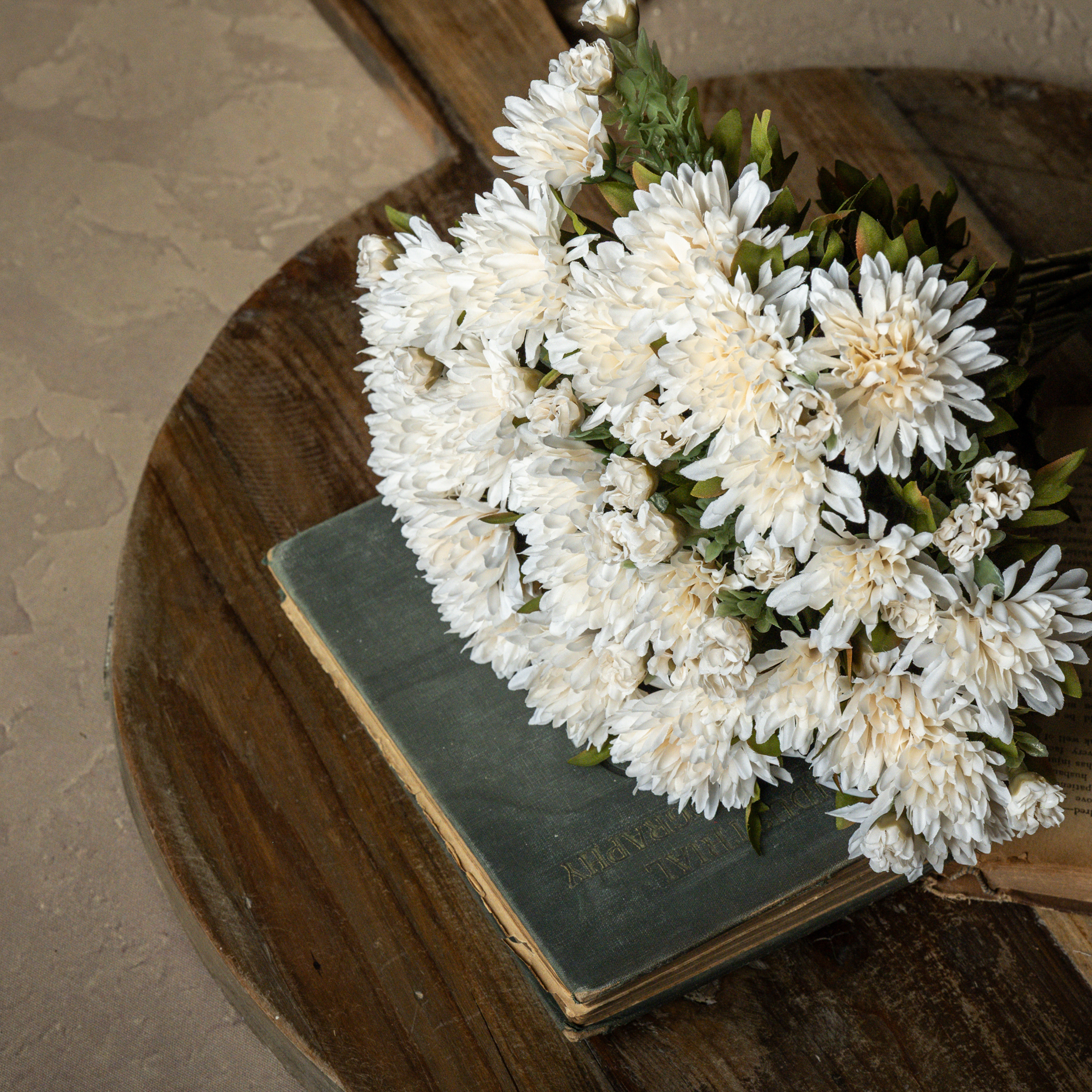 15.5" CREAM MUM BUSH