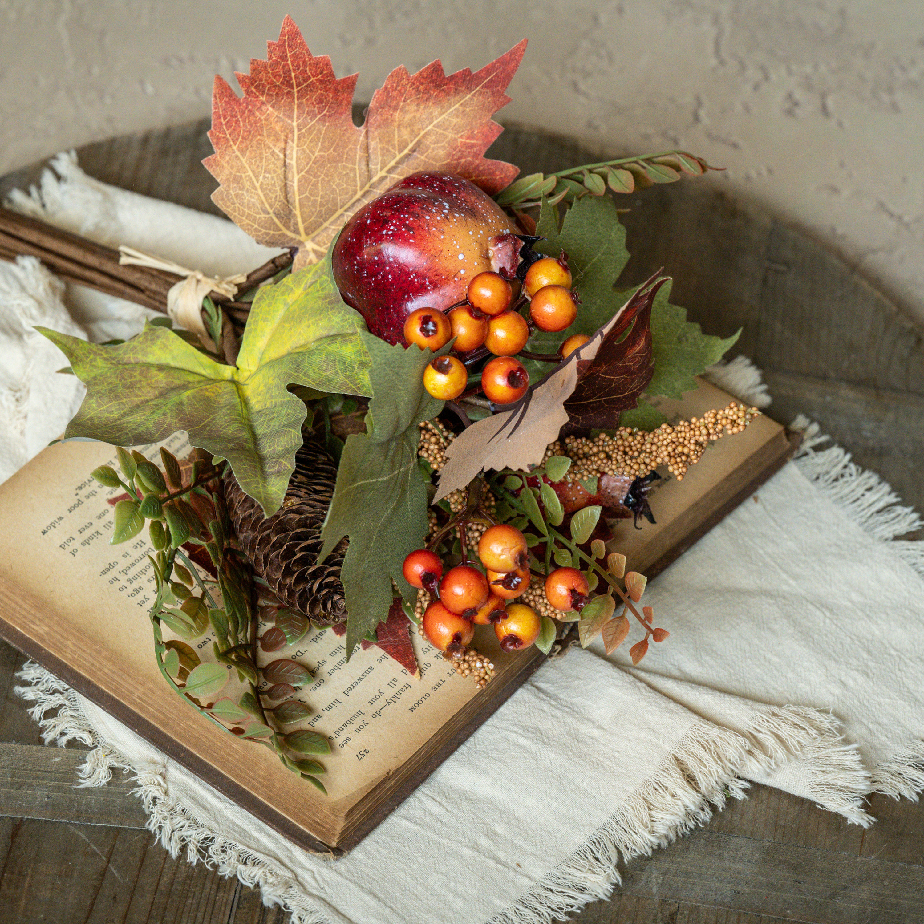 15" MAPLE LEAF & POMEGRANATE BUNDLE