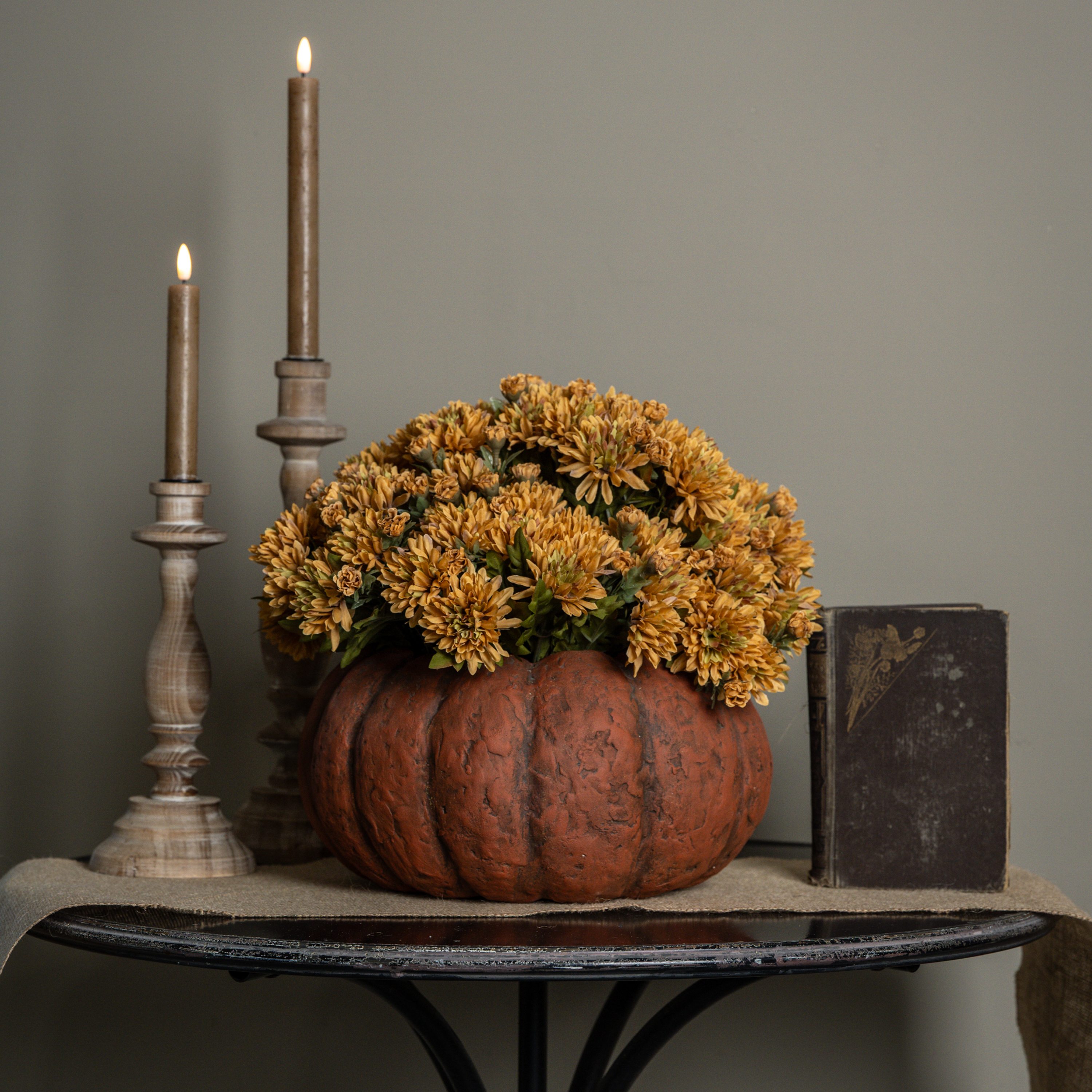 6.5" ORANGE PUMPKIN PLANTER