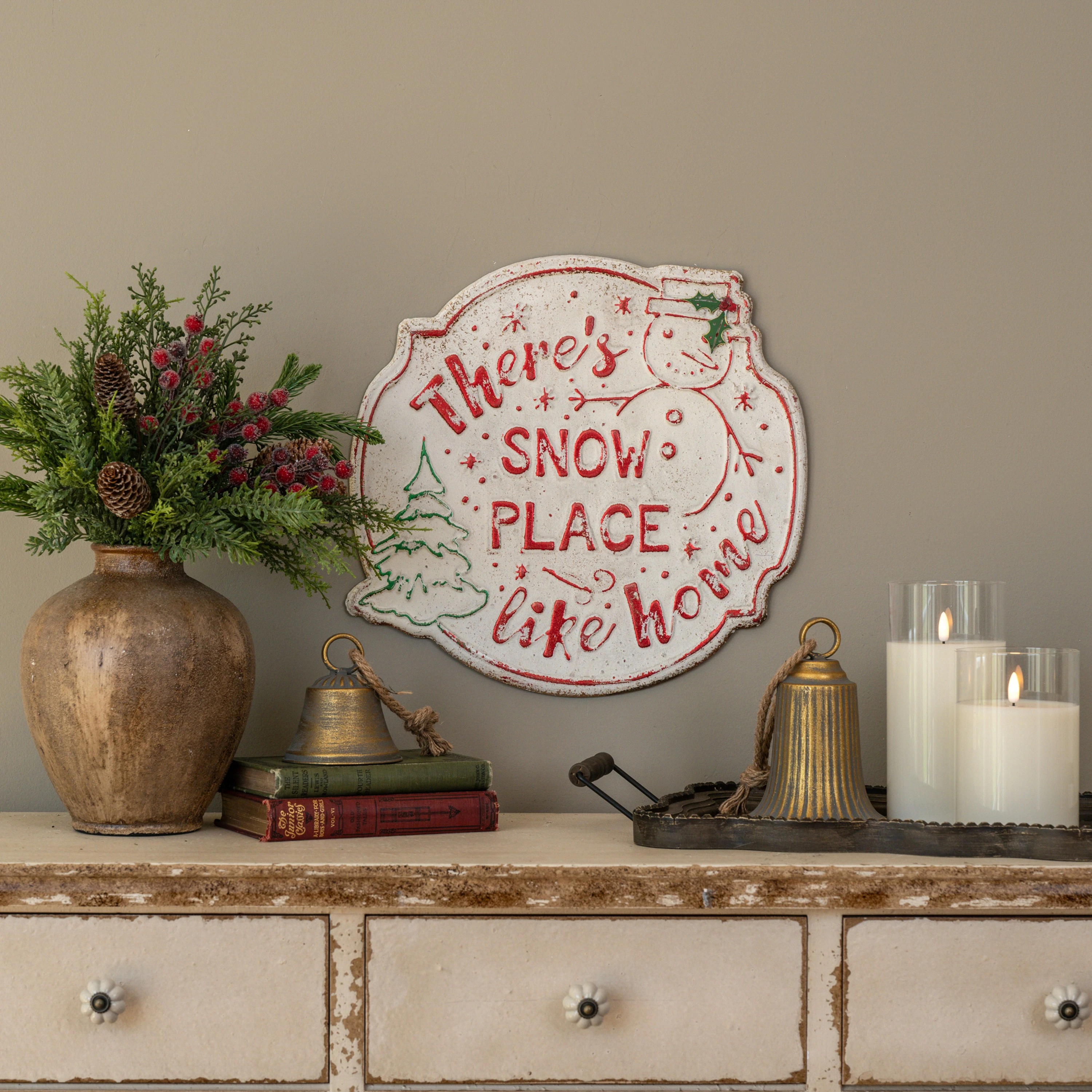 SNOW PLACE LIKE HOME METAL SIGN