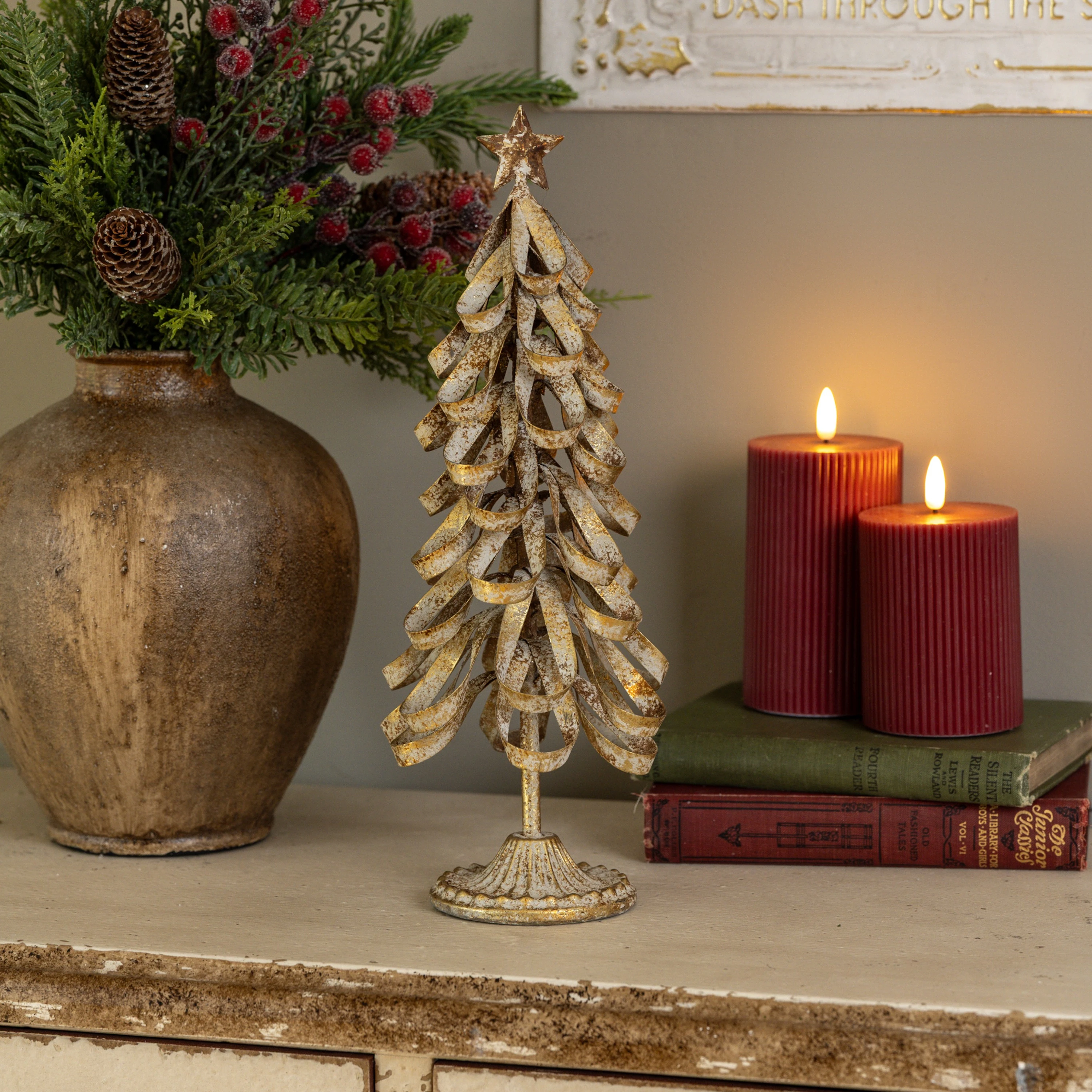 14.25" GOLD CHRISTMAS TREE