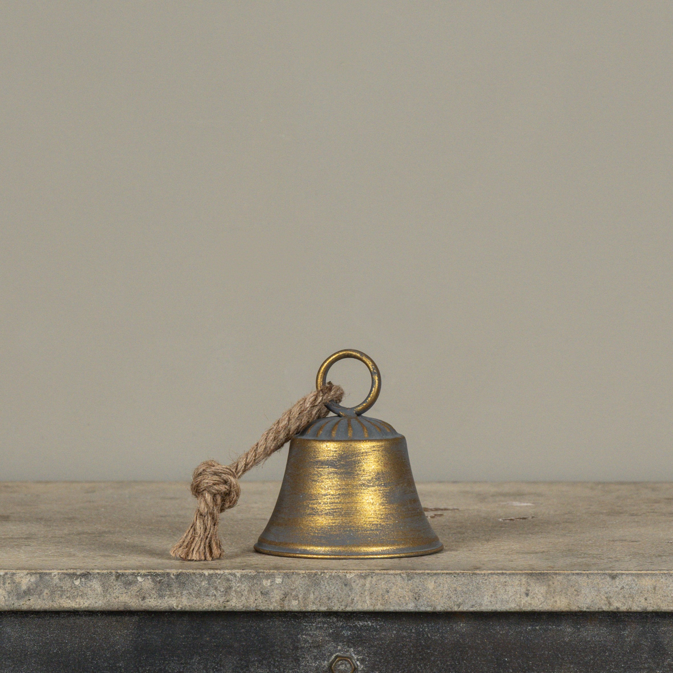 4.5" AGED GOLD BELL