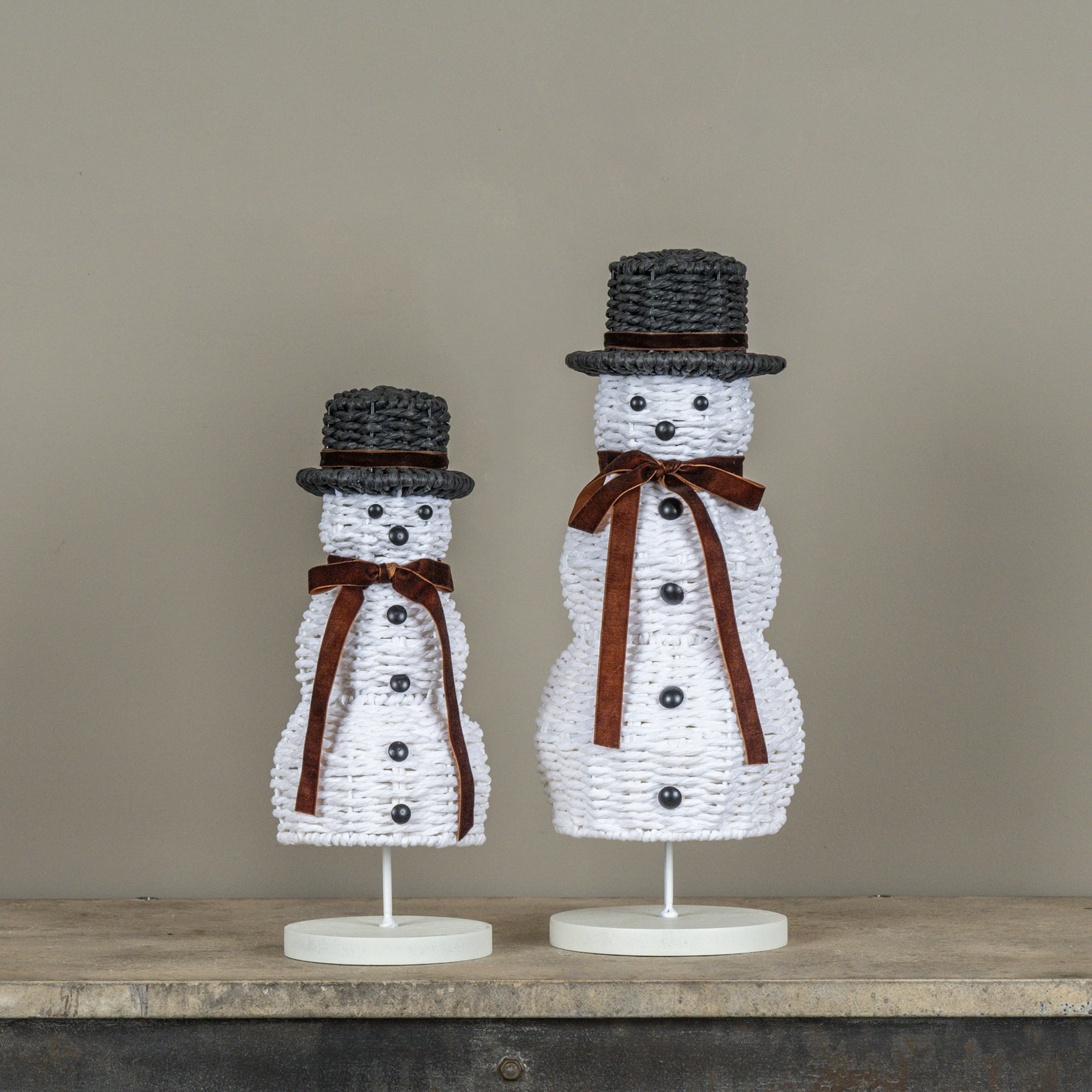 12.5" RATTAN SNOWMAN