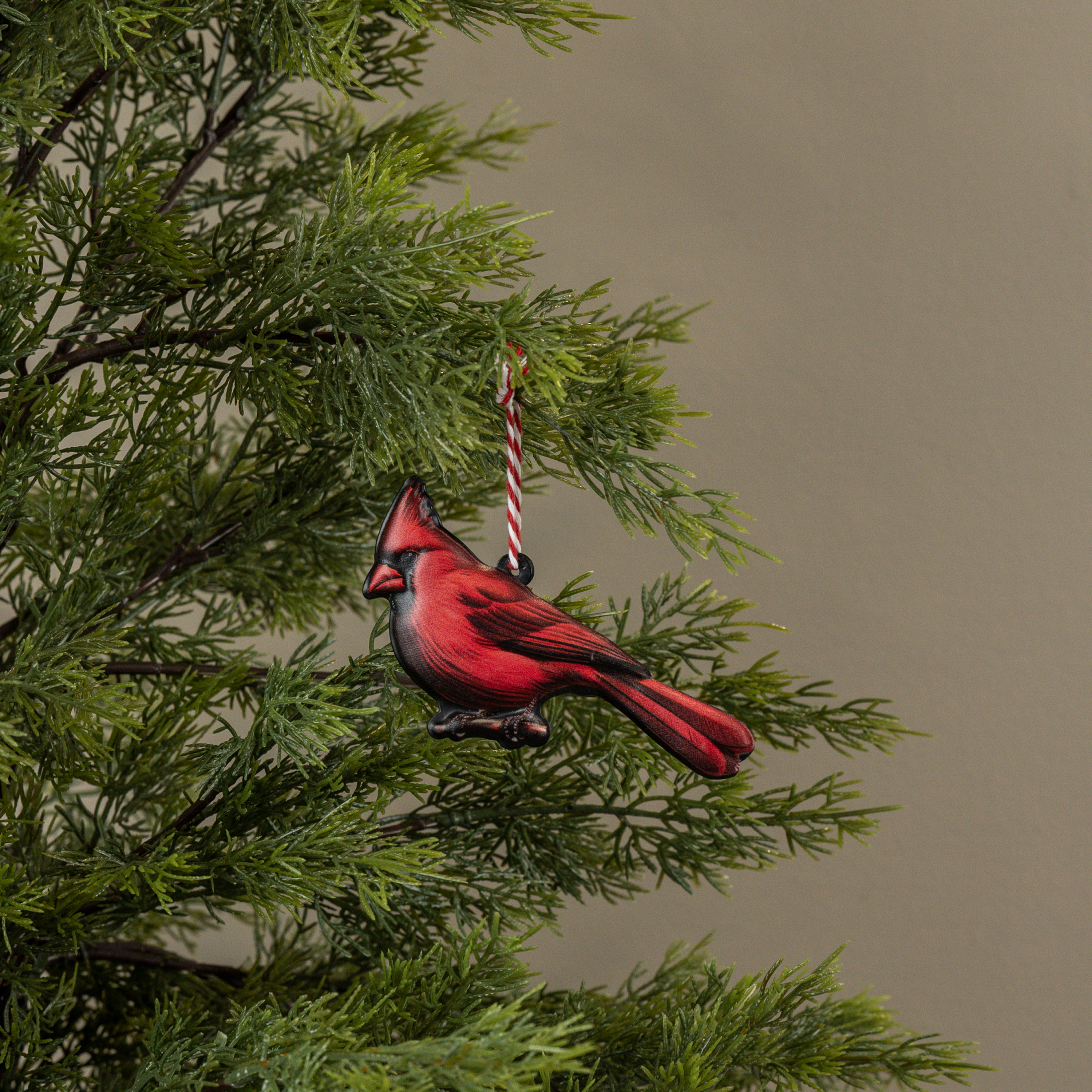 3" METAL CARDINAL ORNAMENT