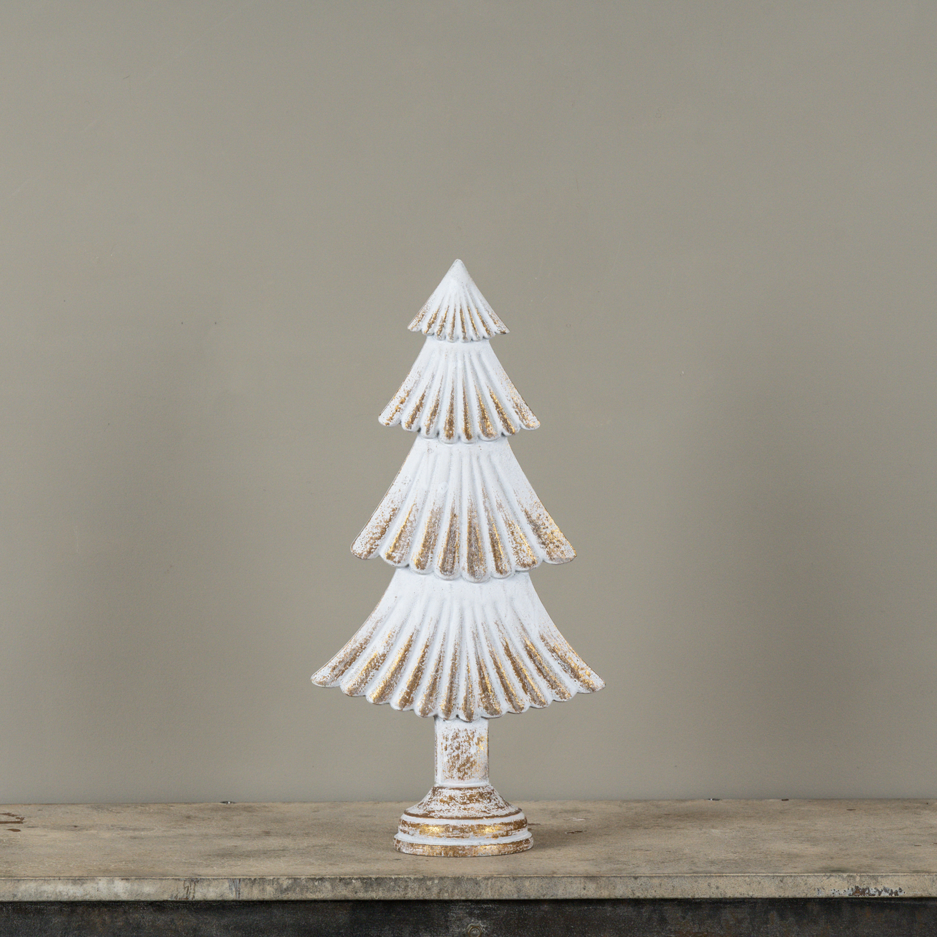 20.75" TEXTURED WHITE WOOD TREE
