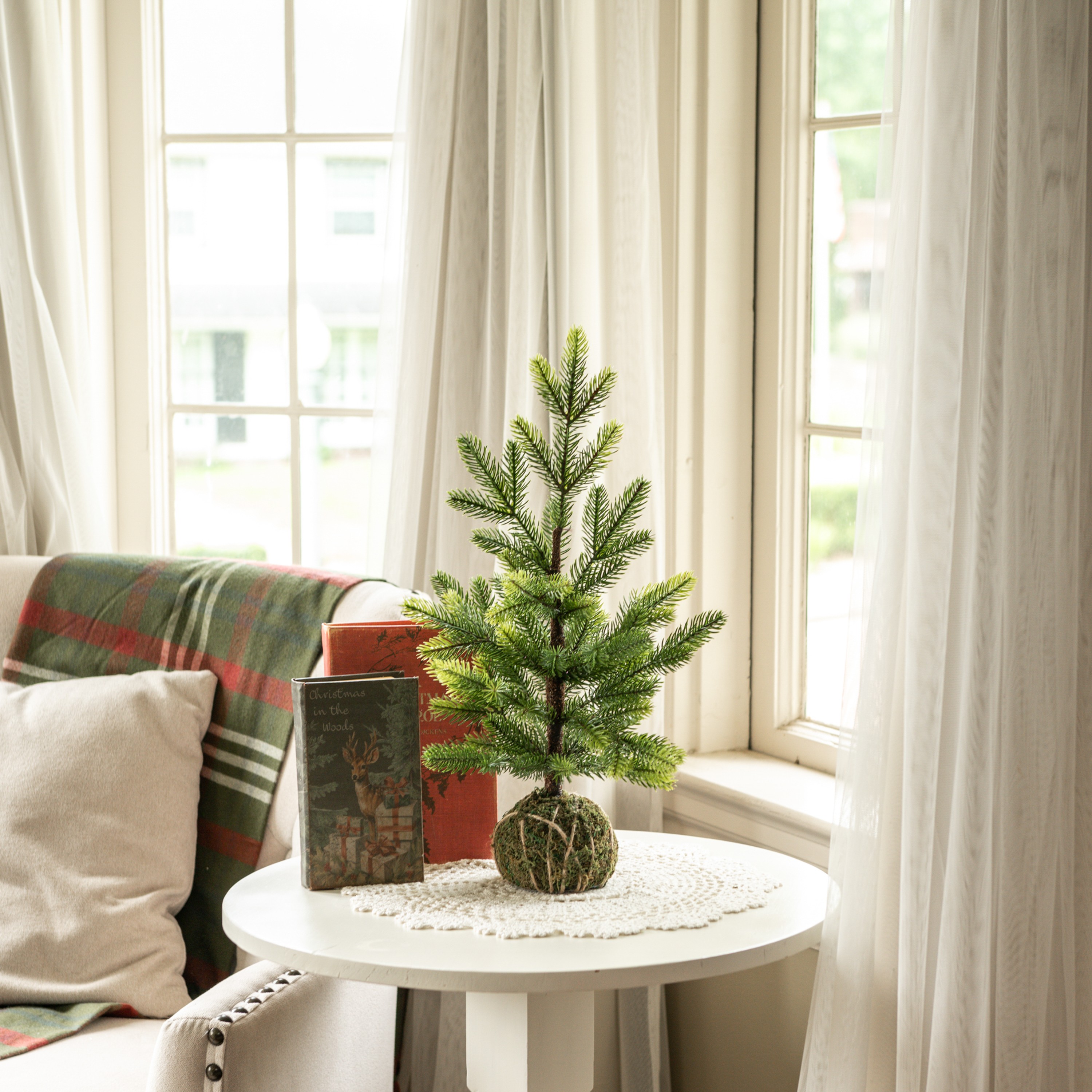 18.5" FLETCHER PINE TREE W/ MOSS BASE