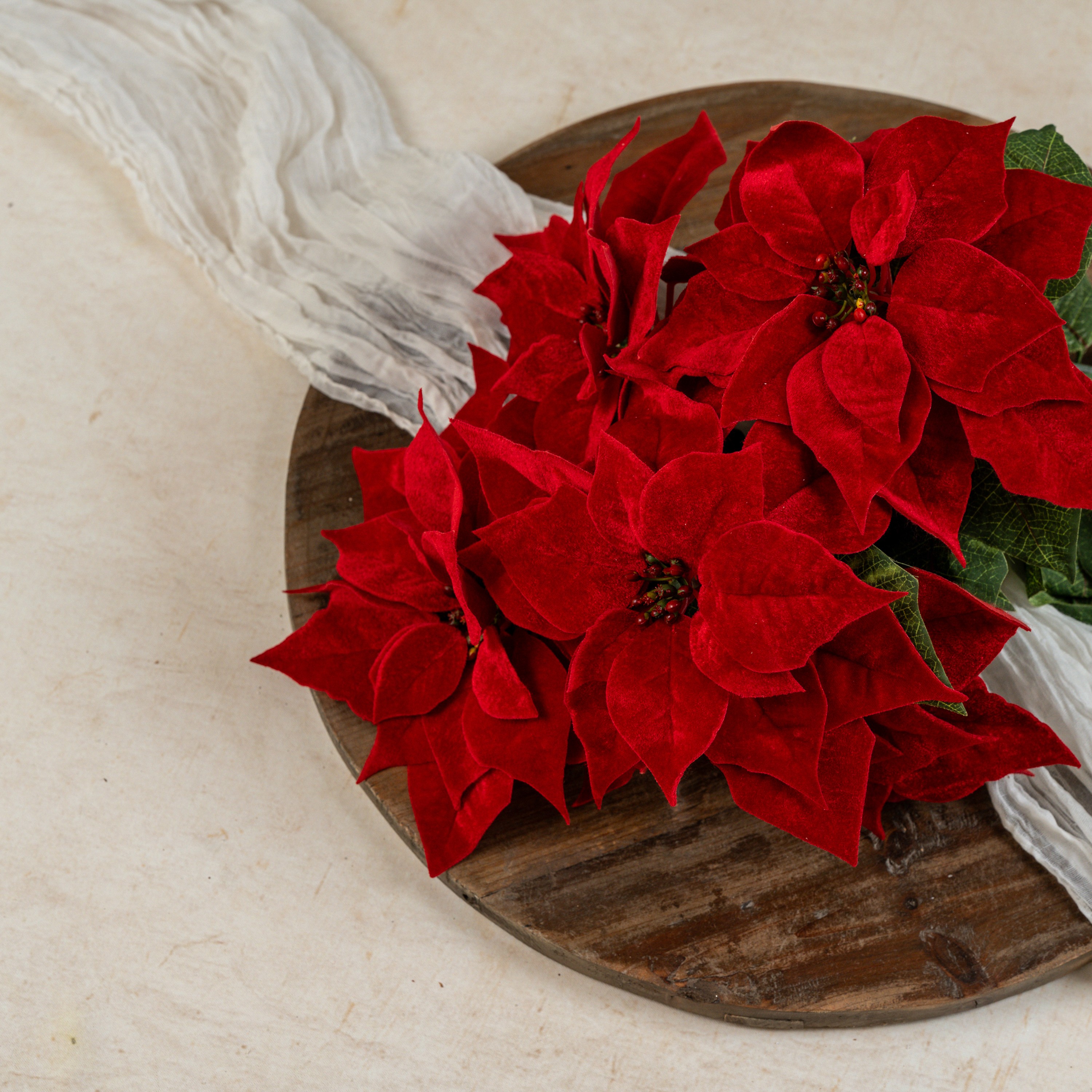 23" RED POINSETTIA BUSH