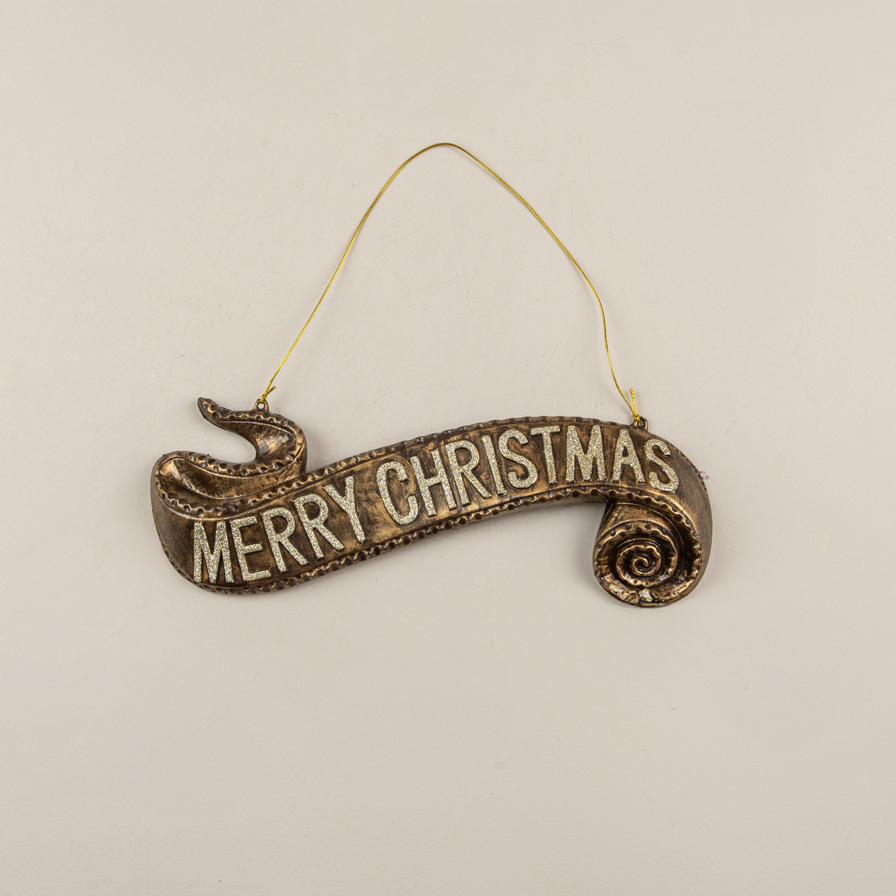 GOLD HANGING CHRISTMAS BANNER