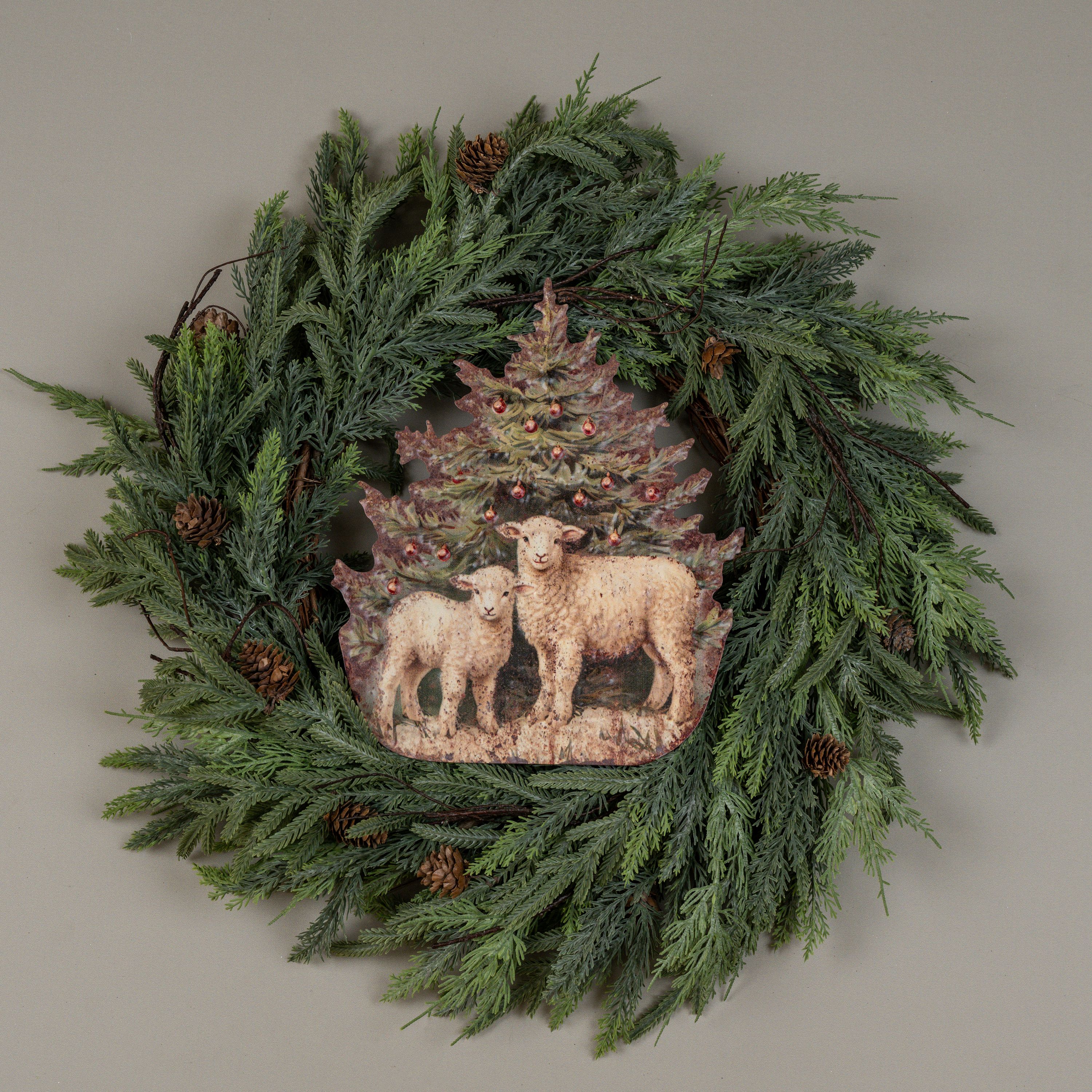 12" SHEEP METAL SIGN