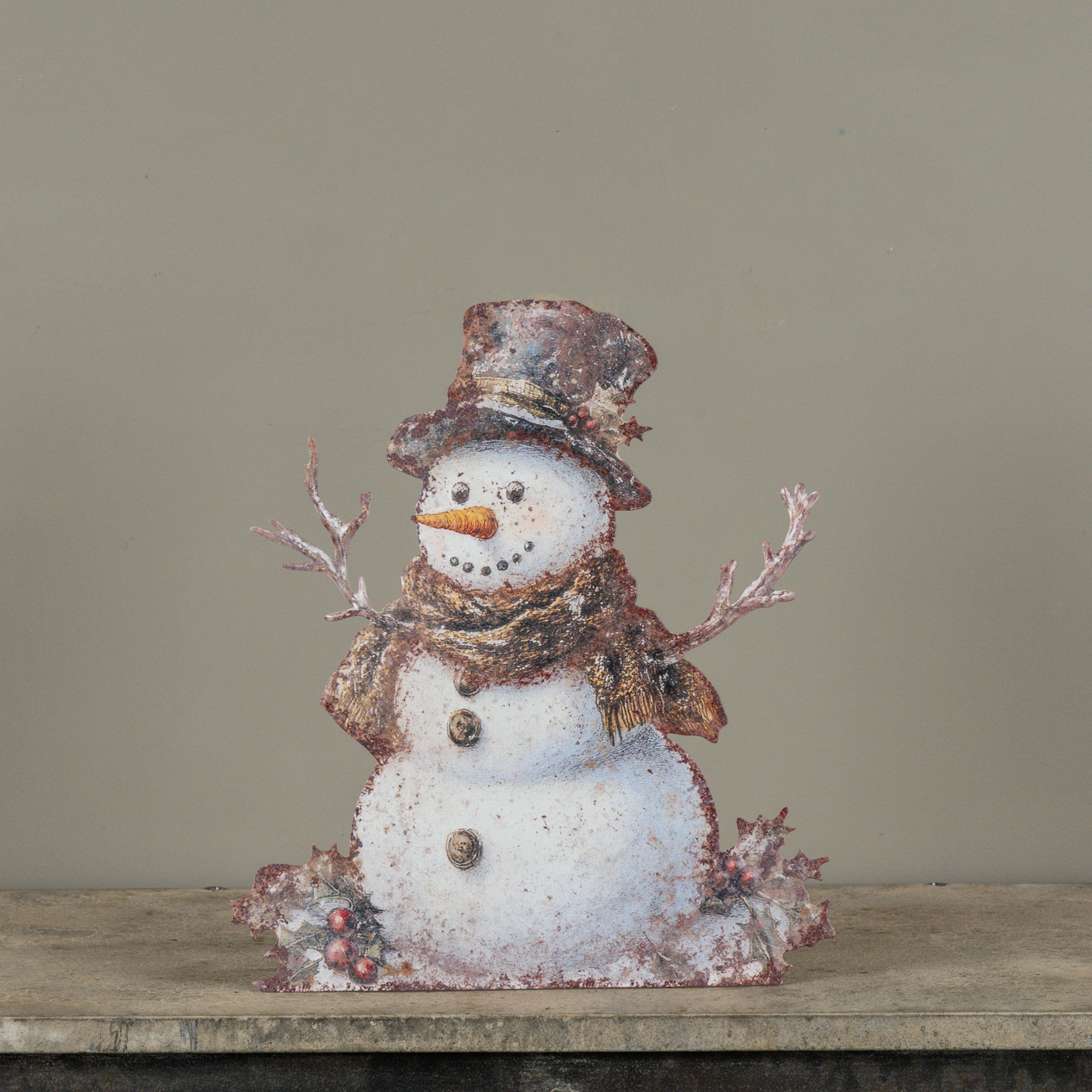 15.5" HOLLY SNOWMAN METAL DUMMY BOARD