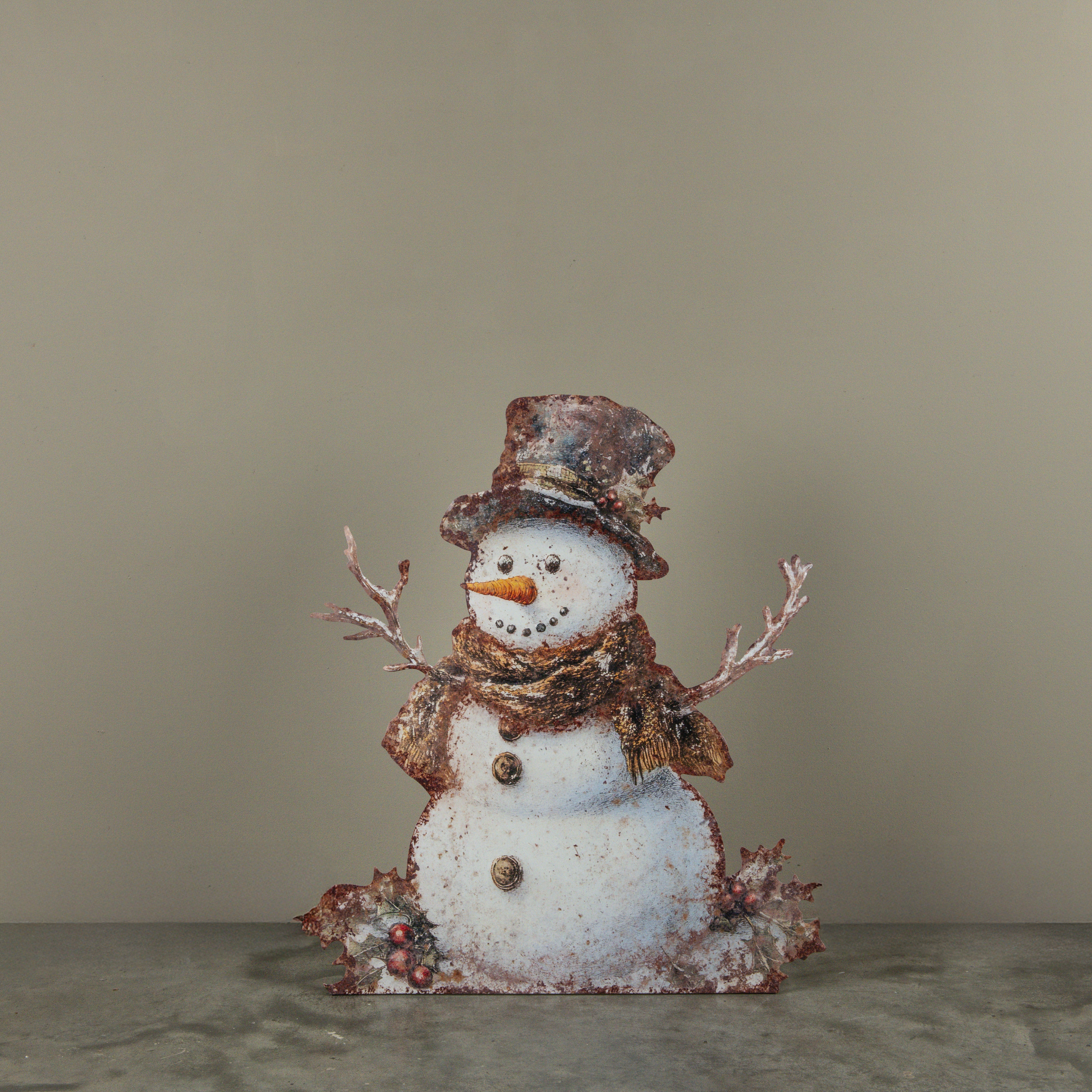 30" HOLLY SNOWMAN METAL DUMMY BOARD