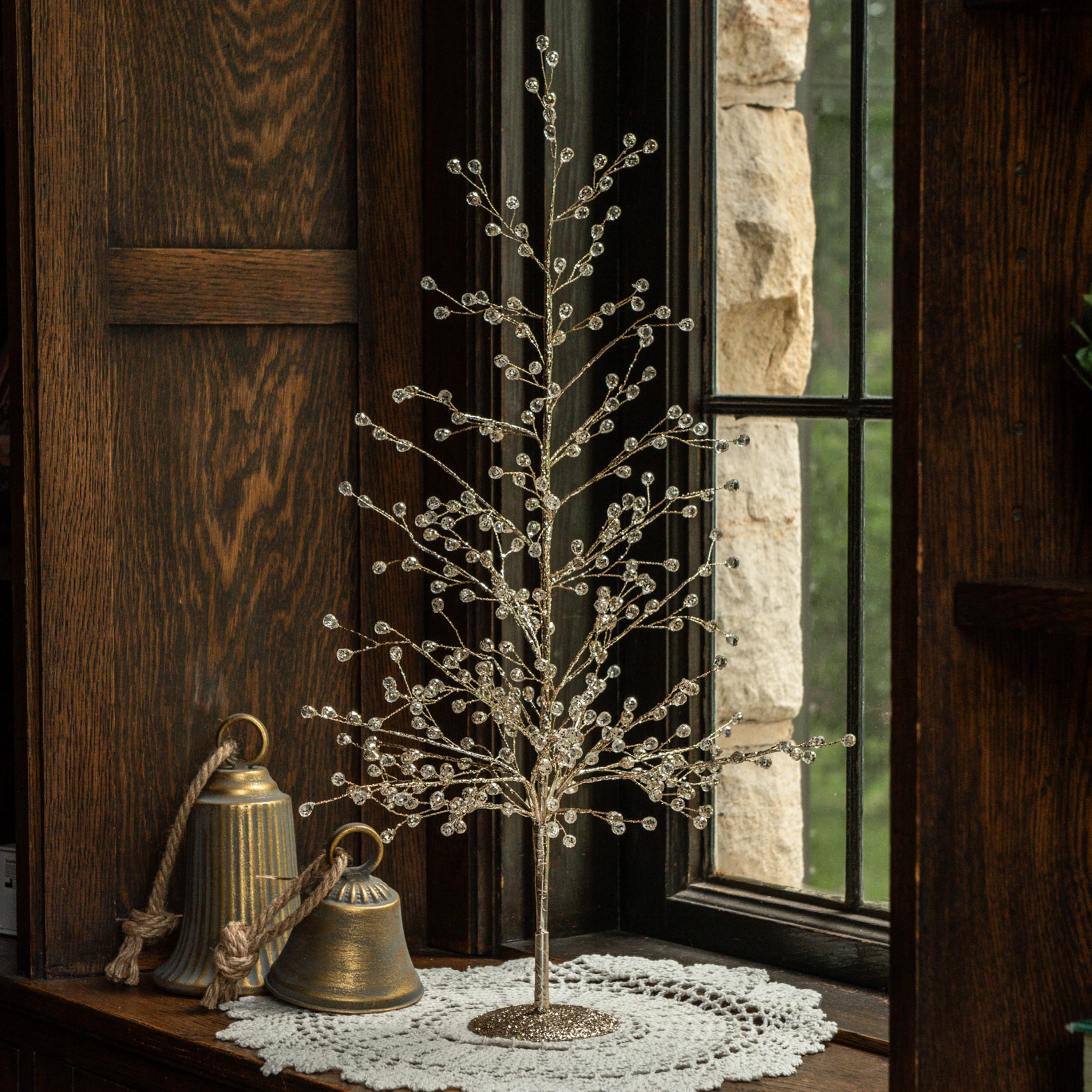23" GOLD CRYSTAL TREE