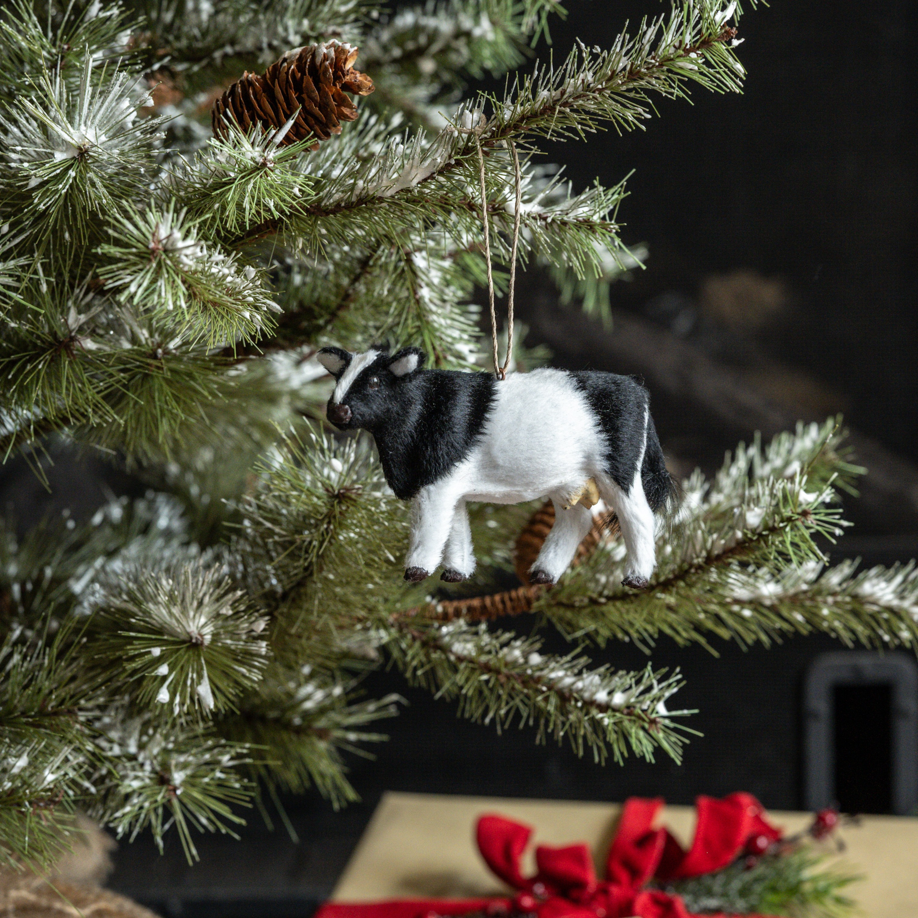 STANDING HOLSTEIN COW ORNAMENT
