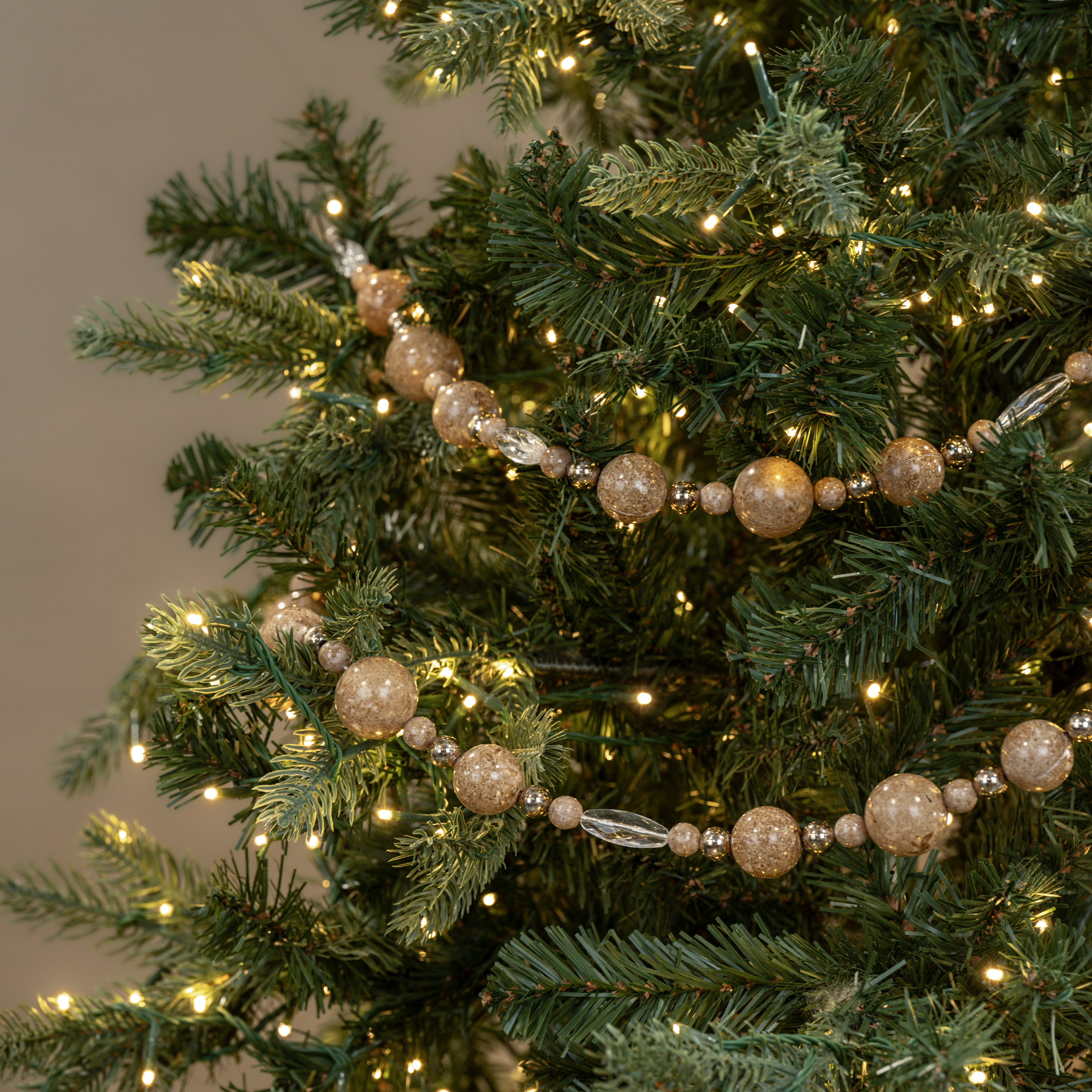 6' BEIGE BEADED GARLAND