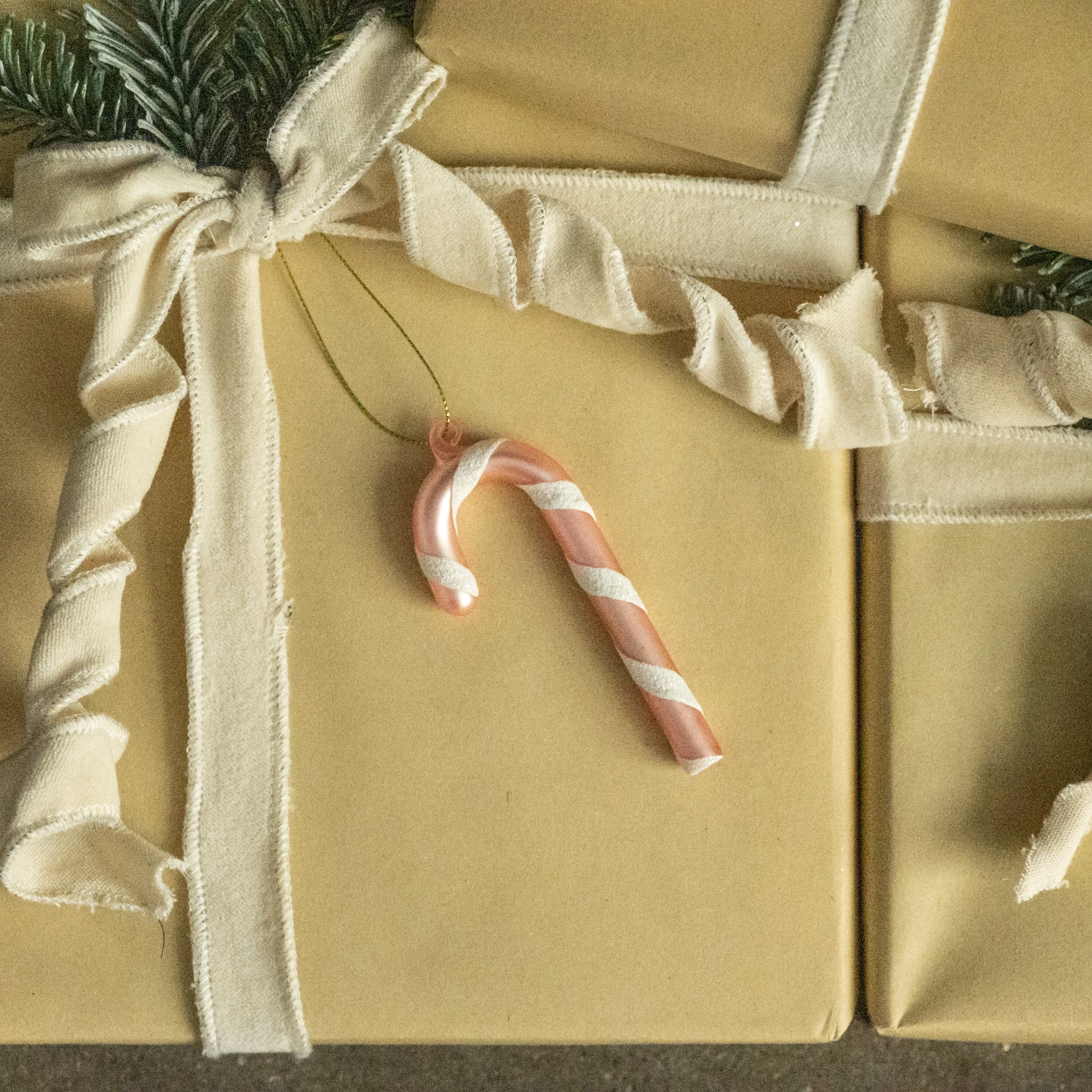 4.25" PINK CANDY CANE ORNAMENT