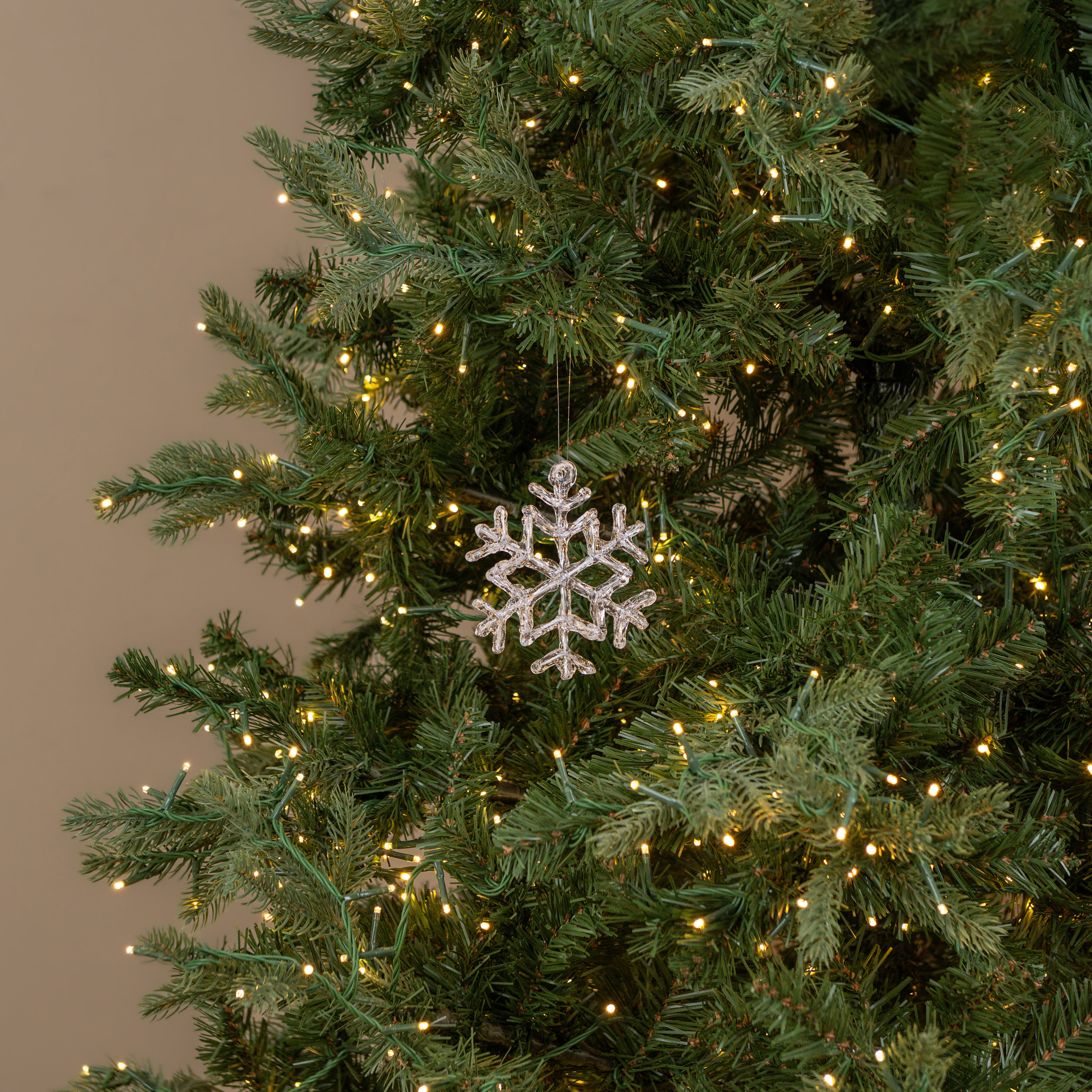 4.5" SILVER FUSED SNOWFLAKE ORNAMENT