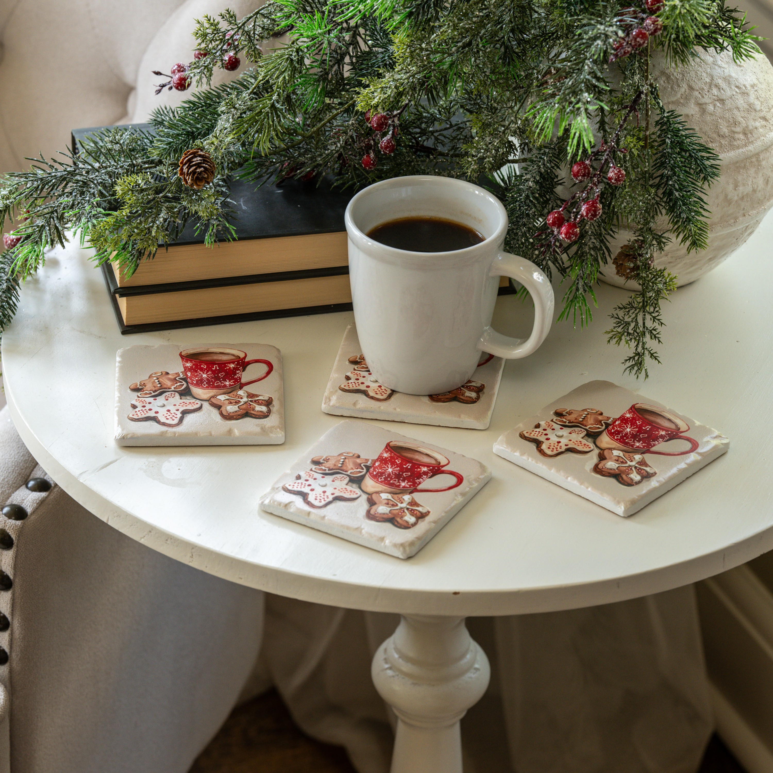 SET/4 COOKIES & COFFEE COASTERS