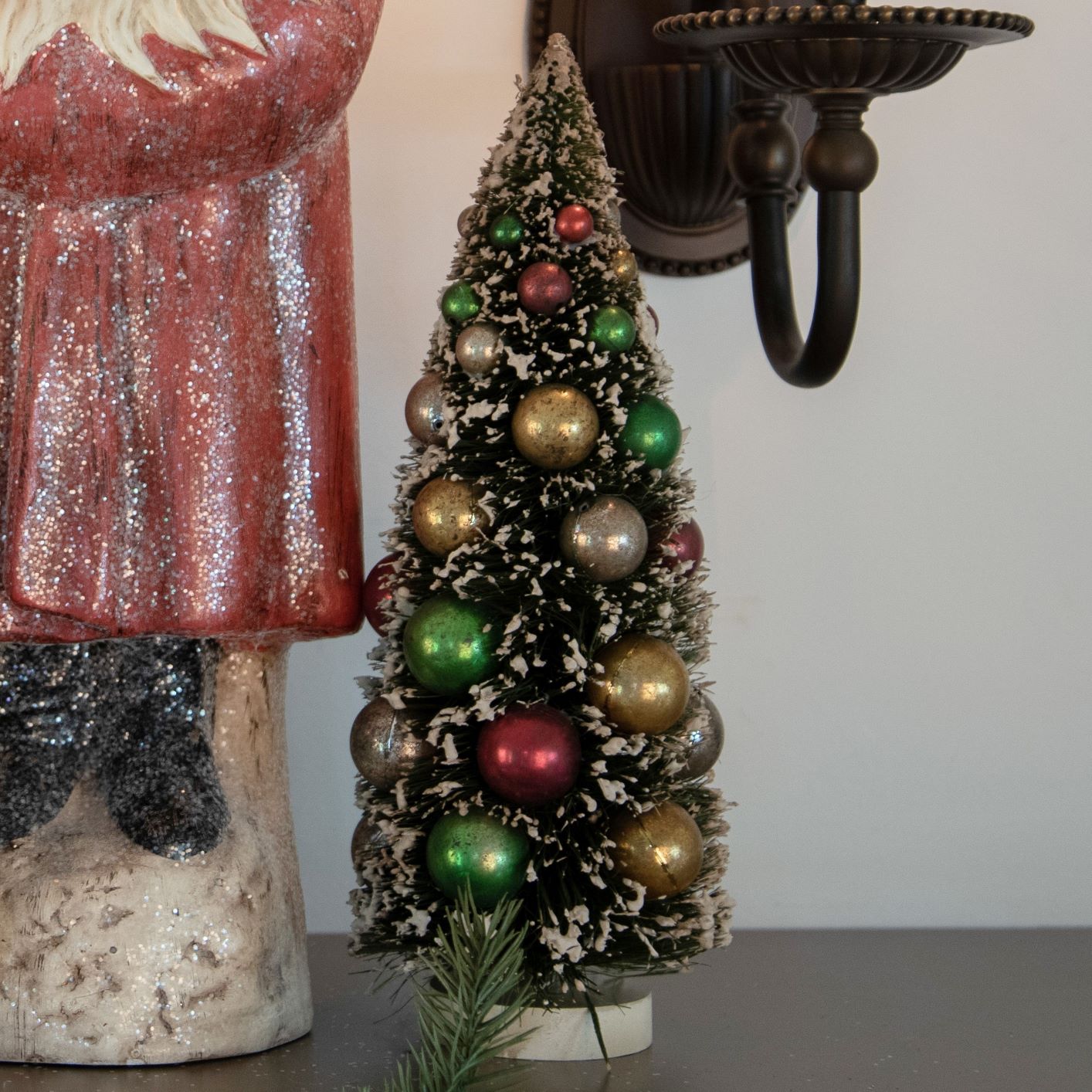 12"  MULTI COLOR BEAD BOTTLEBRUSH TREE