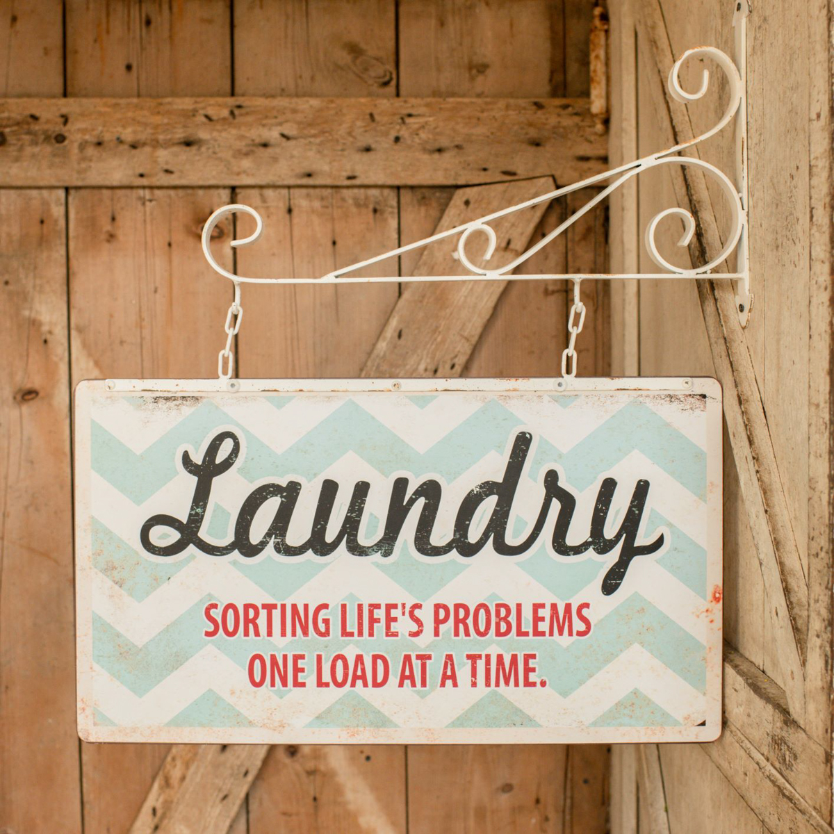 LAUNDRY SORTING LIFE'S PROBLEMS BRACKET SIGN