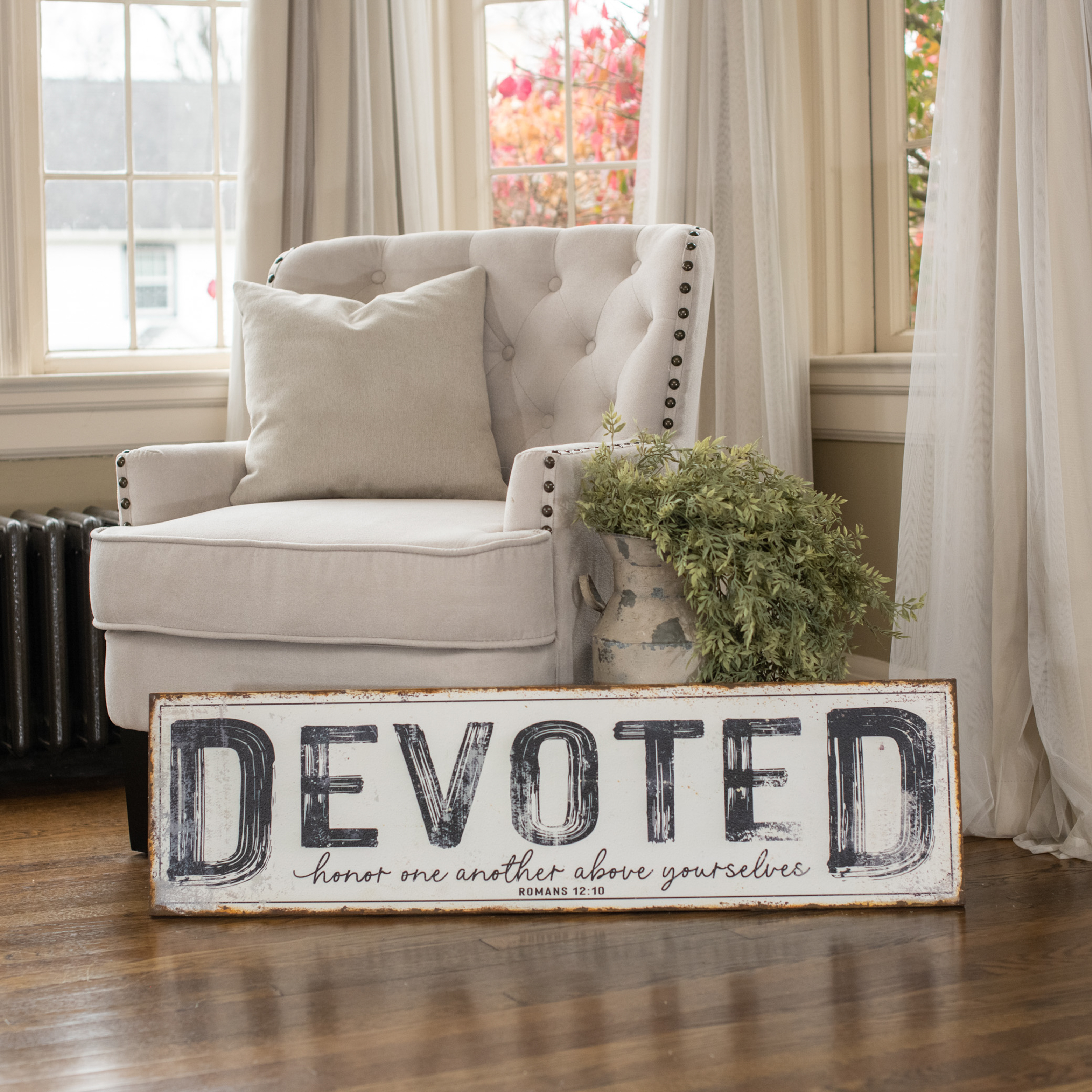 40" DEVOTED METAL SIGN