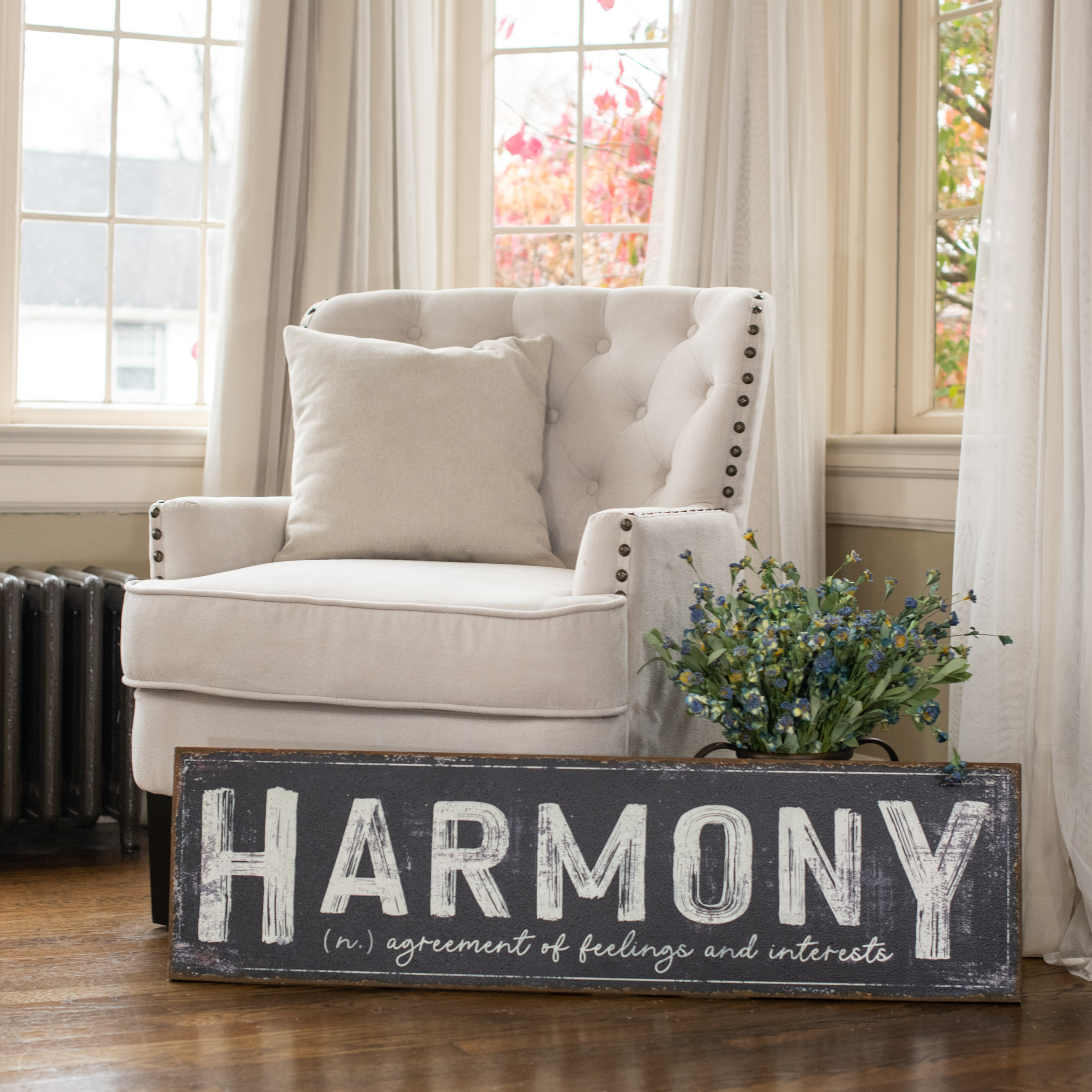 40"HARMONY METAL SIGN
