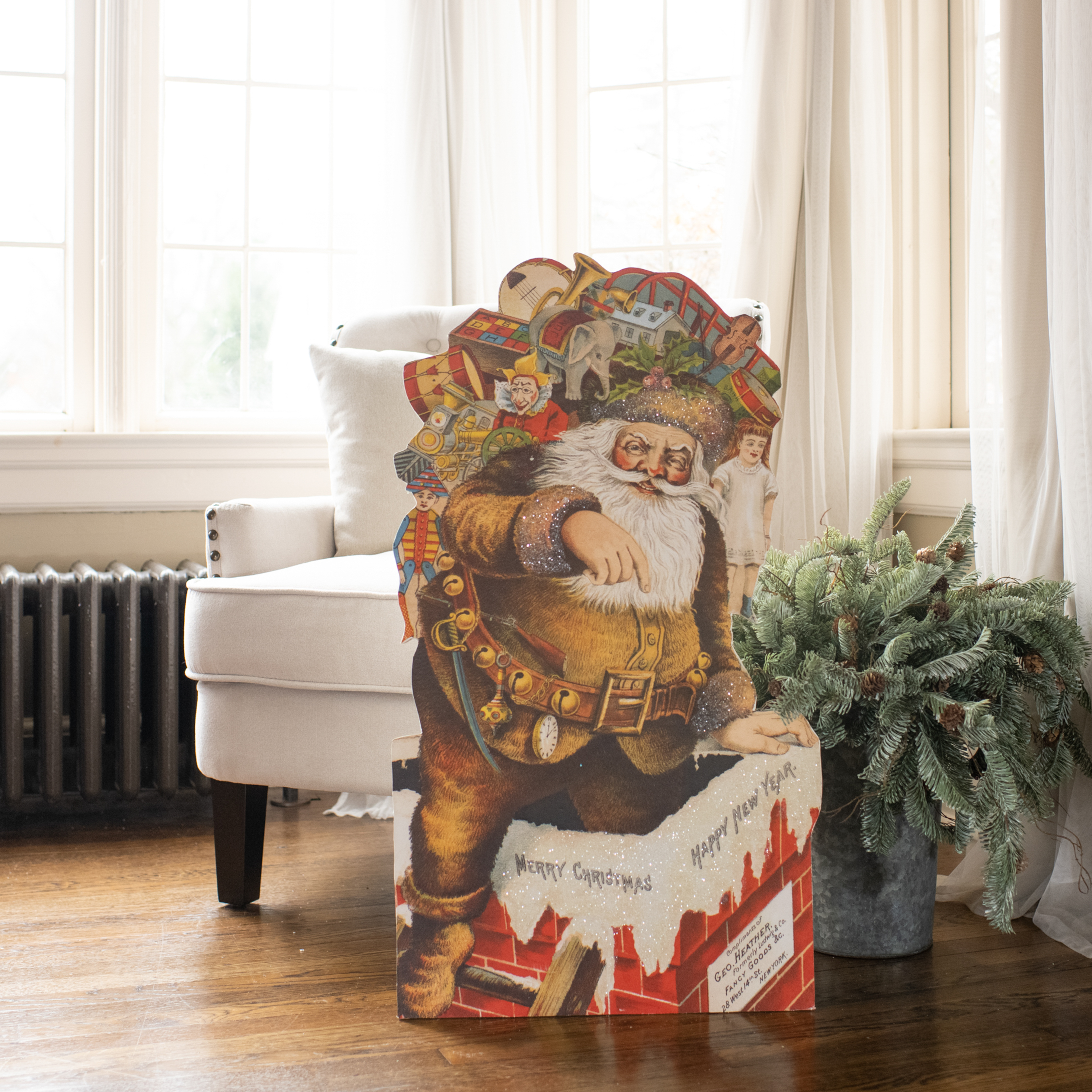 36" SANTA IN THE CHIMNEY DUMMY BOARD