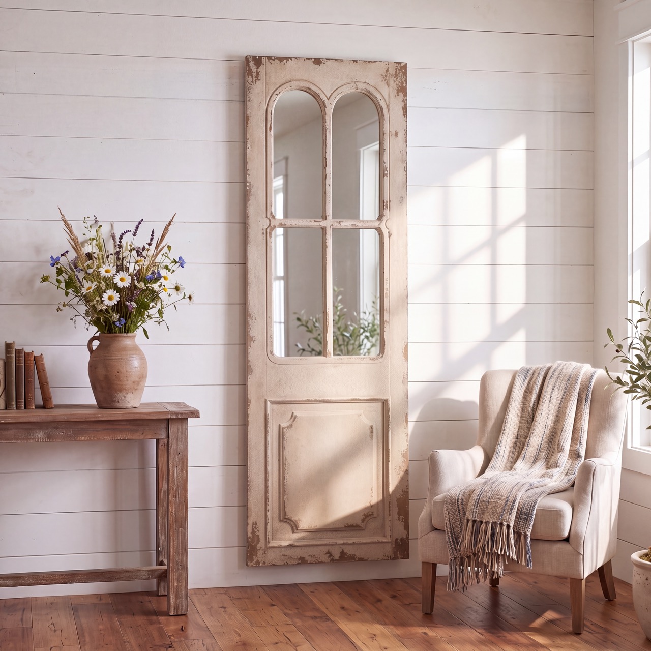 7.25' STANDING DOOR WITH MIRRORS*