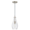 Kier - 1 Light Pendant In Transitional Style-13 Inches Tall and 6 Inches Wide