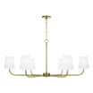 Brody - 6 Light Chandelier In Minimalist Style-21.25 Inches Tall and 47 Inches Wide