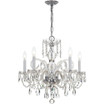 Crystal Crystal 5 Light Chandelier in Classic Style - 22 Inches Wide by 21 Inches High