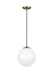 Hanging Globe-150W One Light Pendant in Contemporary Style-10 Inch wide by 10.75 Inch high