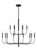 Generation Lighting-Brianna-15 Light Large 2-Tier Chandelier-48.75 Inch Wide by 37.5 Inch Tall