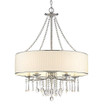 Echelon - Chandelier 5 Light Steel/Crystal Bridal Veil in Transitional style - 34 Inches high by 26.25 Inches wide