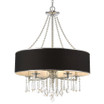 Echelon - Chandelier 5 Light Steel/Crystal Bridal Veil in Transitional style - 34 Inches high by 26.25 Inches wide