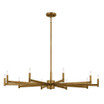 Erzo - 10 Light Large Chandelier In Mid-Century Modern Style-9.5 Inches Tall and 48 Inches Wide