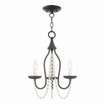 Alessia - 3 Light Mini Chandelier in Farmhouse Style - 13 Inches wide by 17 Inches high