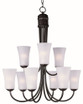 Logan-Nine Light 2-Tier Chandelier in Modern style-28.5 Inches wide by 30.5 inches high