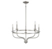 5 Light Chandelier In Mid-Century Modern Style-14.5 Inches Tall and 26.63 Inches Wide