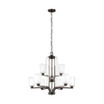 Sea Gull Lighting-Franport-100W Nine Light 2-Tier Chandelier