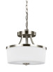 Sea Gull Lighting-Hettinger-100W Two Light Convertible Pendant in Transitional Style-13.25 Inch wide by 11.38 Inch high