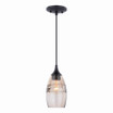 Milano - 1 Light Mini Pendant in Contemporary Style 9.75 Inches Tall and 4.75 Inches Wide