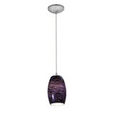 Chianti-One Light Glass Pendant with Cord-4.75 Inches Wide by 7.25 Inches Tall