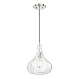 River - 1 Light Pendant In Transitional Style-11.5 Inches Tall and 9 Inches Wide