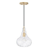 River - 1 Light Pendant In Transitional Style-11.5 Inches Tall and 9 Inches Wide