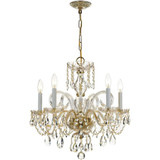 Crystal Crystal 5 Light Chandelier in Classic Style - 22 Inches Wide by 21 Inches High