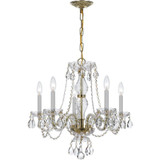 Crystal - Five Light Chandelier in Classic Style - 21 Inches Wide by 22 Inches High